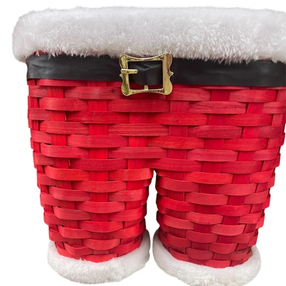 Santa Basket Christmas Decor Great Centerpiece read details